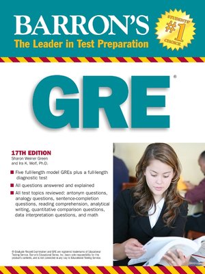 cover image of Barron's GRE